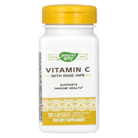 Nature’s Way, Vitamin C 500 w/Rose Hips, 100 Capsules UPC 033674403105 | Hilife Vitamins