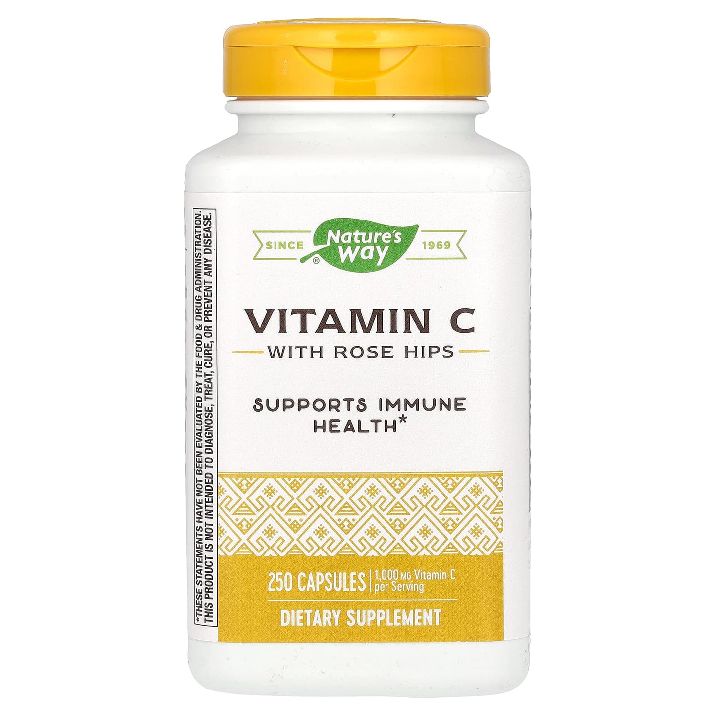 Nature’s Way, Vitamin C 500 With Rose Hips, 250 Capsules UPC 033674403112 | Hilife Vitamins