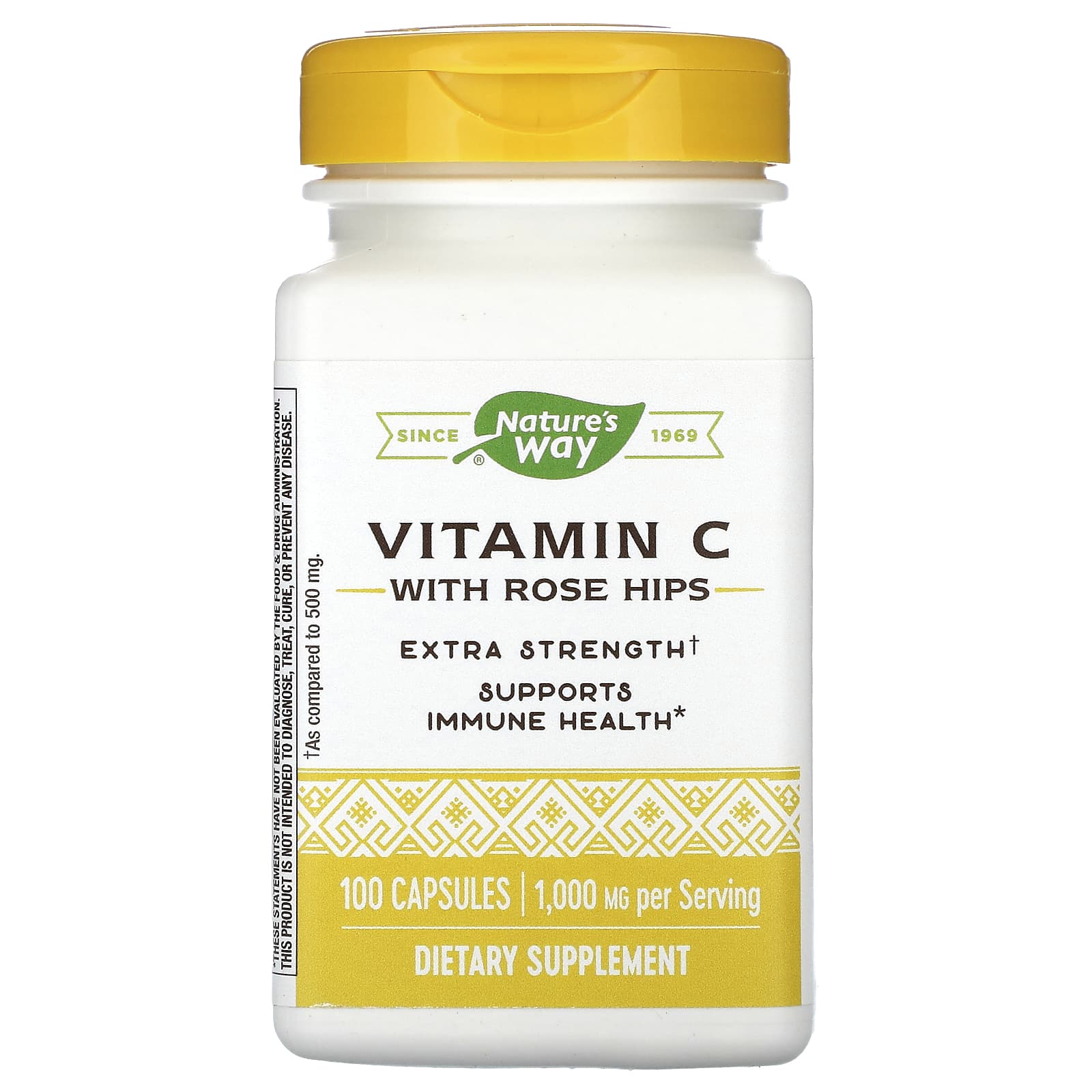 Nature’s Way, Vitamin C 1000 w/Rose Hips, 100 Capsules UPC 033674403129 | Hilife Vitamins