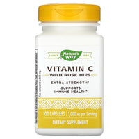 Nature’s Way, Vitamin C 1000 w/Rose Hips, 100 Capsules UPC 033674403129 | Hilife Vitamins