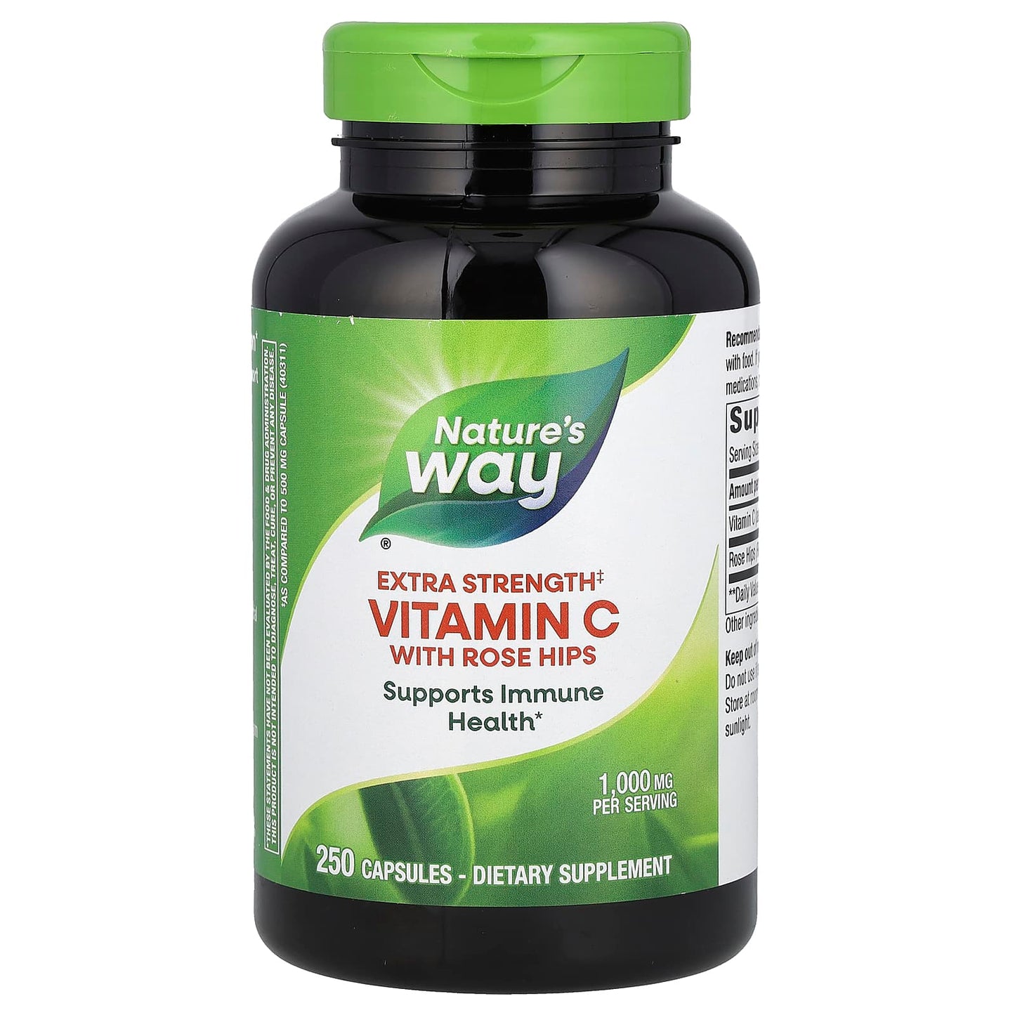 Nature’s Way, Vitamin C with Rose Hips, Extra Strength, 250 Capsules UPC 033674403136 | Hilife Vitamins
