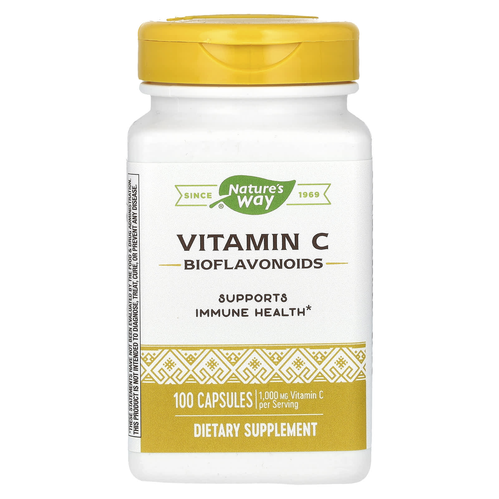 Nature’s Way, Vitamin C 500 w/Bioflavonoids, 100 Capsules UPC 033674403303 | Hilife Vitamins