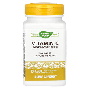 Nature’s Way, Vitamin C 500 w/Bioflavonoids, 100 Capsules - 033674403303 | Hilife Vitamins