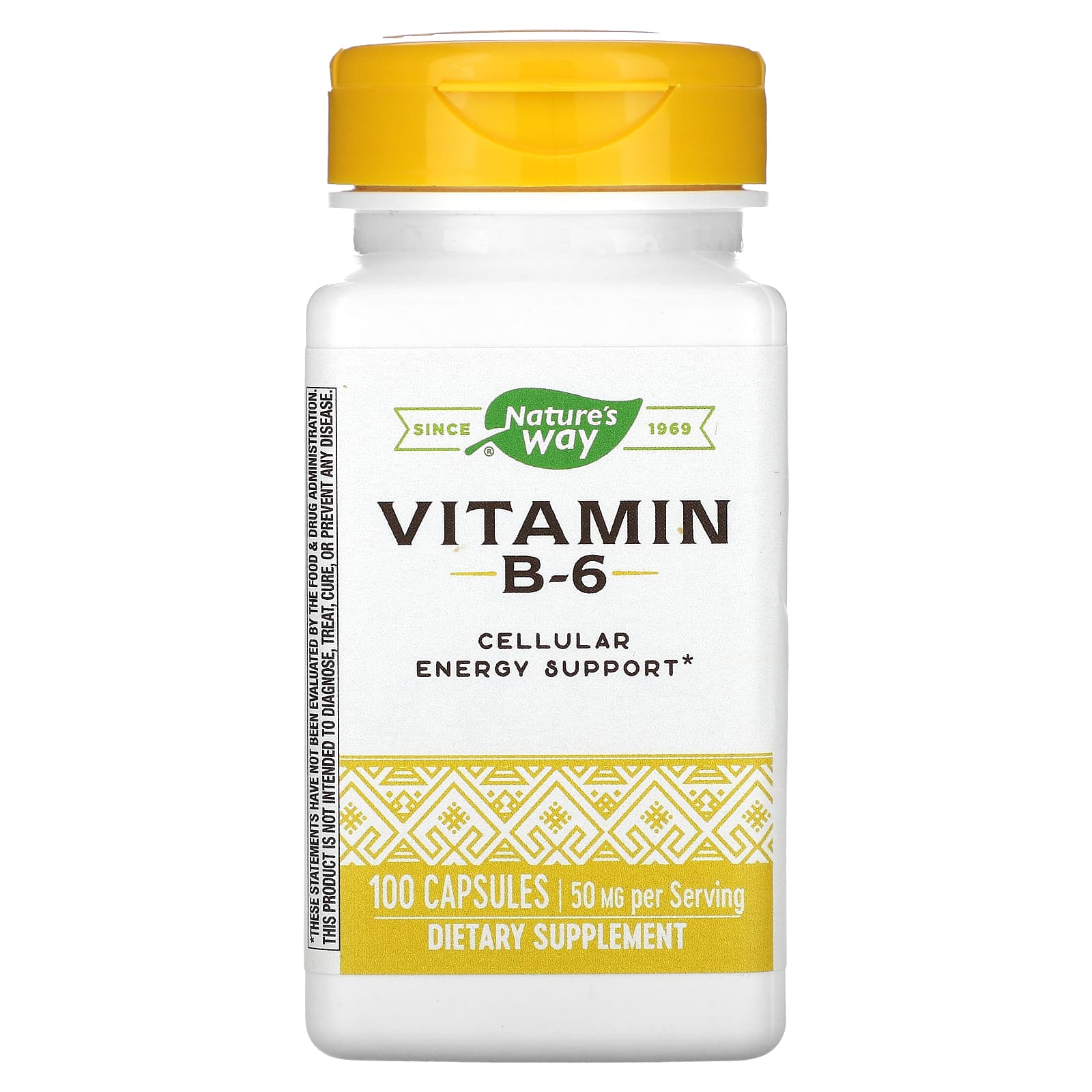 Nature’s Way, Vitamin B-6 50 mg, 100 Capsules UPC 033674404317 | Hilife Vitamins