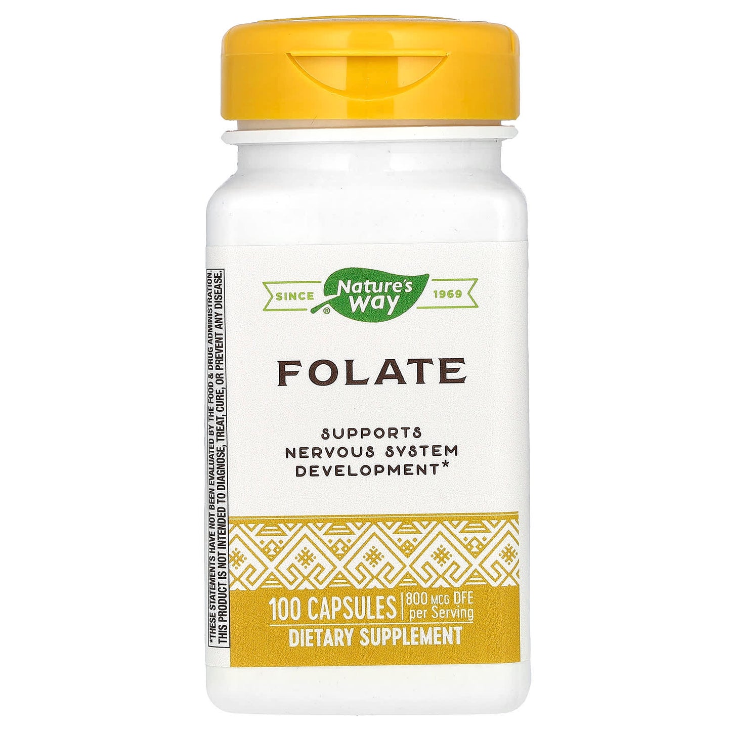 Nature’s Way, Folate 800 Mcg, 100 Capsules UPC 033674404515 | Hilife Vitamins
