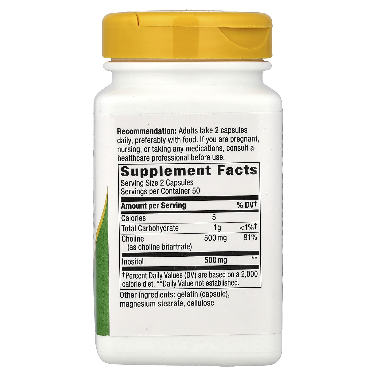Nature’s Way, Choline-Inositol 250/250 mg, 100 Capsules UPC 033674404621 | Hilife Vitamins