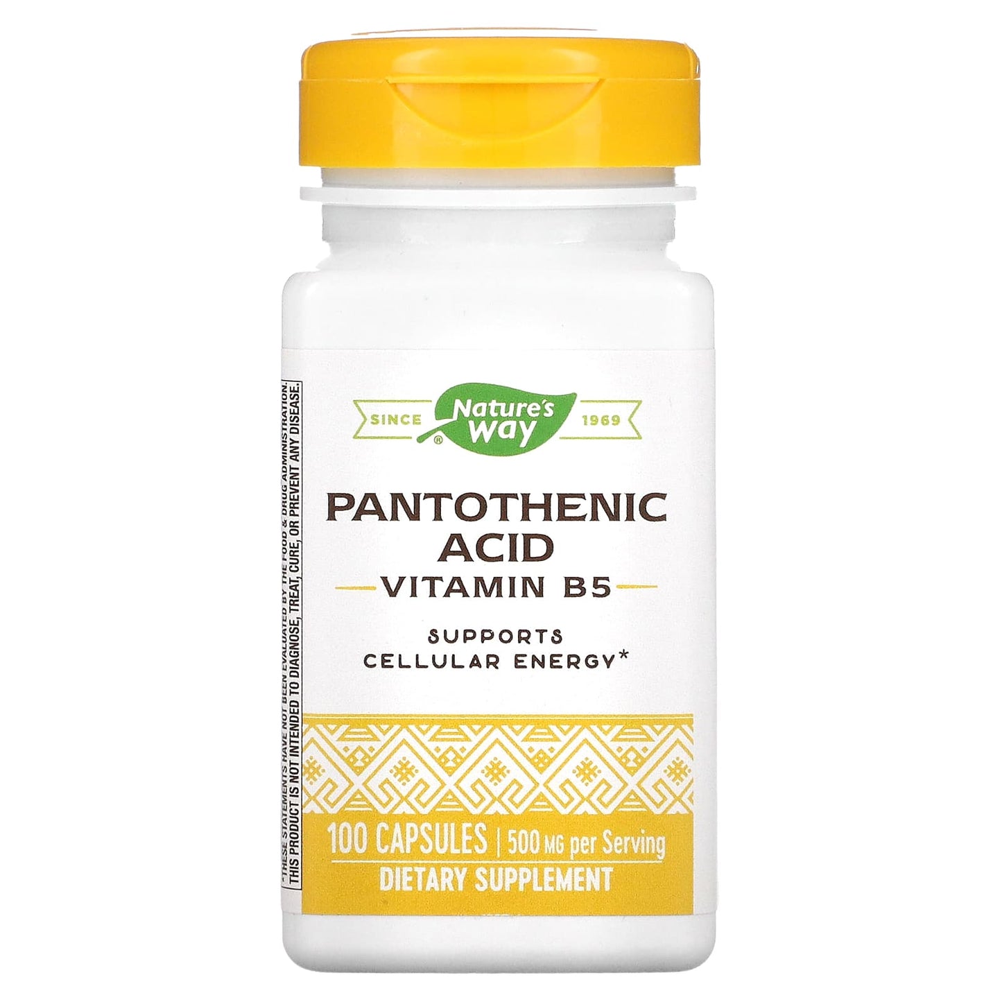 Nature’s Way, Pantothenic Acid 250 mg, 100 Capsules - 033674404911 | Hilife Vitamins