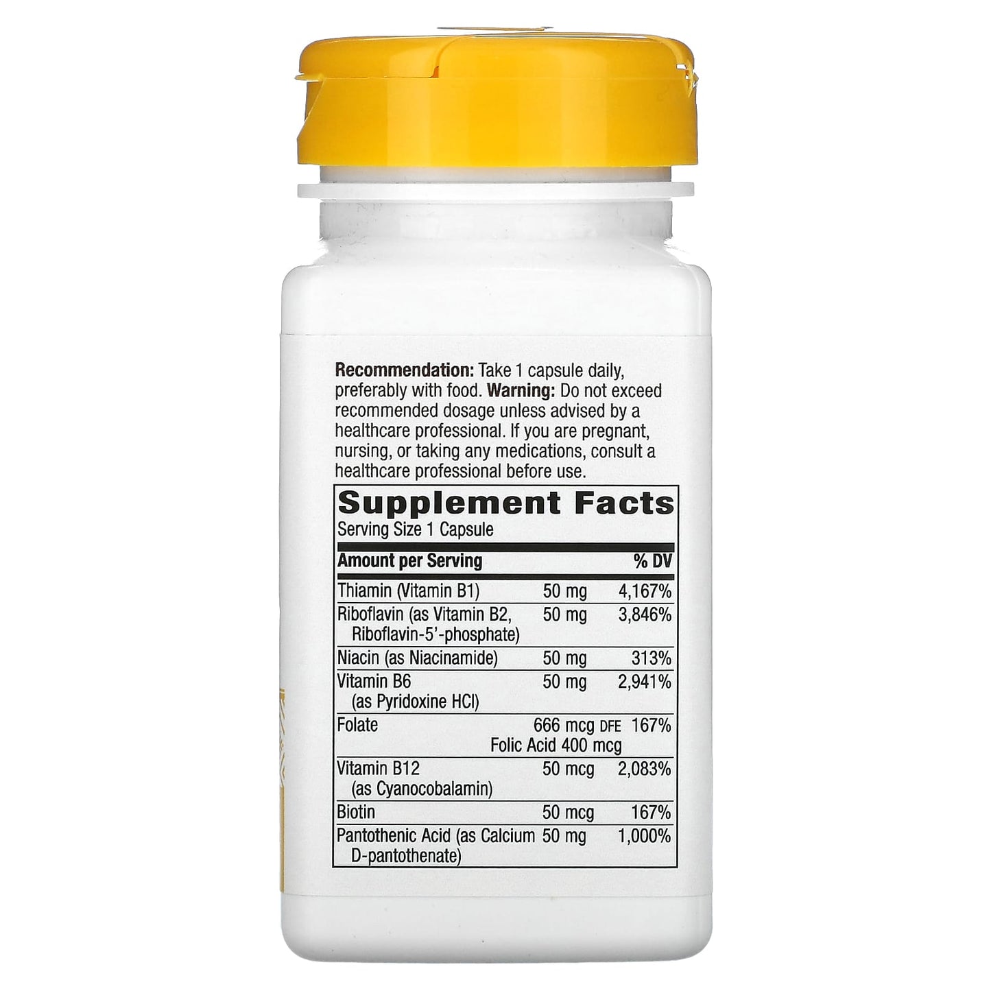 Nature’s Way, B-50 Complex, 100 Capsules UPC 033674405116 | Hilife Vitamins