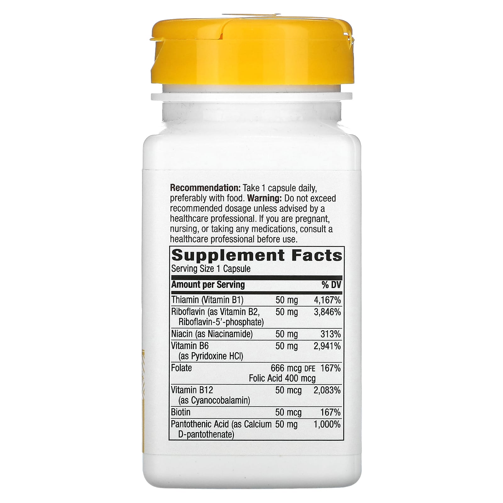 Nature’s Way, B-50 Complex, 100 Capsules UPC 033674405116 | Hilife Vitamins