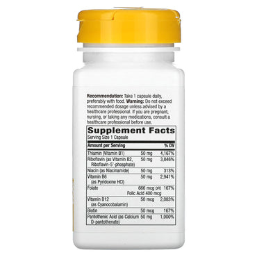 Nature’s Way, B-50 Complex, 100 Capsules UPC 033674405116 | Hilife Vitamins