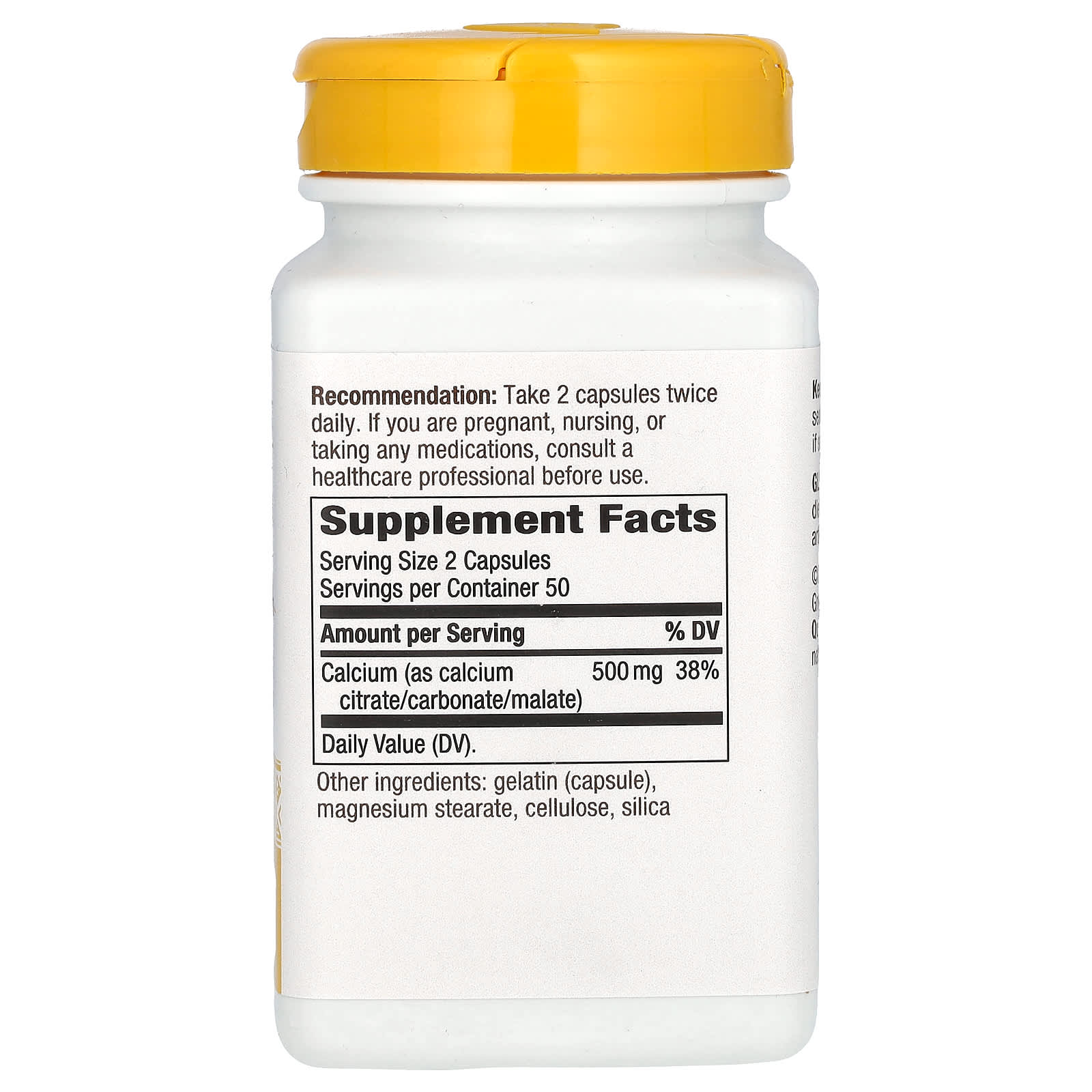 Nature’s Way, Calcium Citrate 1000mg, 100 Capsules UPC 033674410103 | Hilife Vitamins