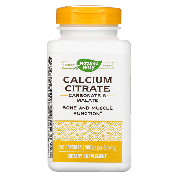 Nature’s Way, Calcium Citrate 250 mg, 250 Capsules - 033674410110 | Hilife Vitamins