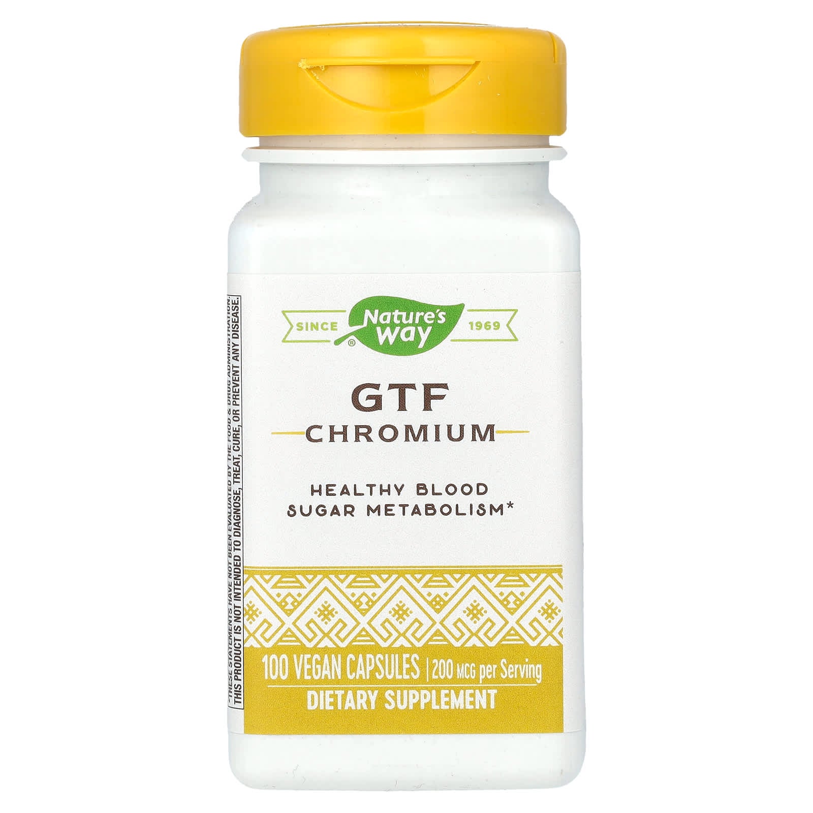 Nature’s Way, Gtf Chromium 200 Mcg, 100 Capsules - 033674410219 | Hilife Vitamins