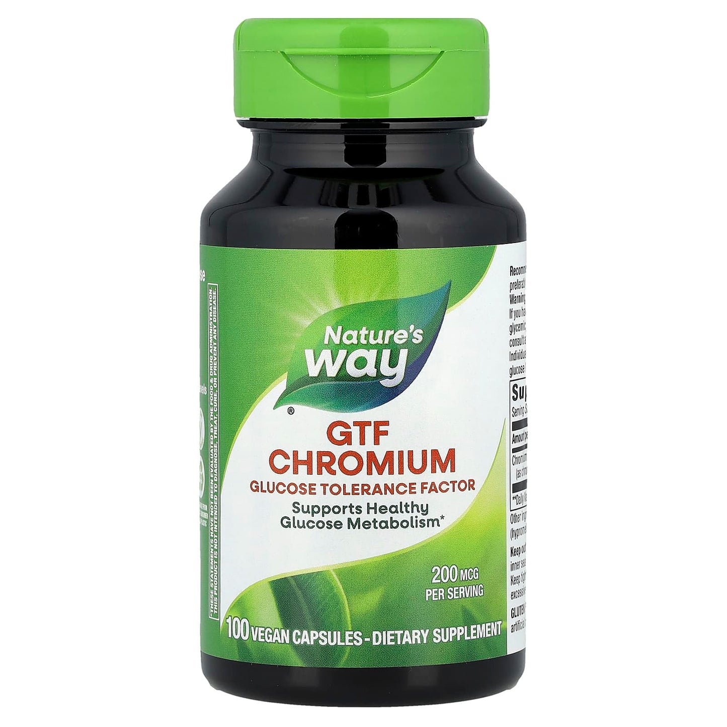 Nature’s Way, Gtf Chromium 200 Mcg, 100 Capsules UPC 033674410219 | Hilife Vitamins