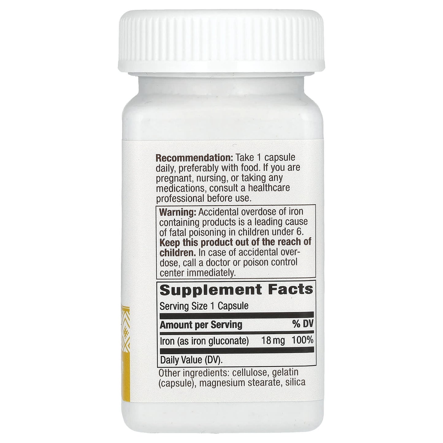 Nature’s Way, Iron 18 mg, 100 Capsules UPC 033674410417 | Hilife Vitamins