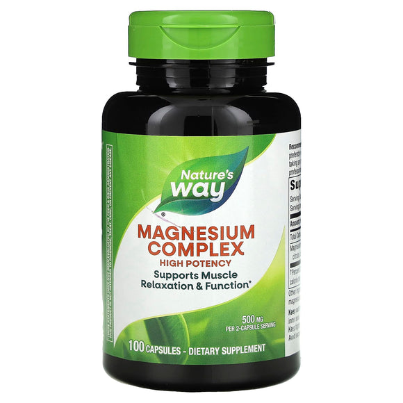 Nature’s Way, Magnesium 500 mg, 100 Capsules - 033674410516 | Hilife Vitamins