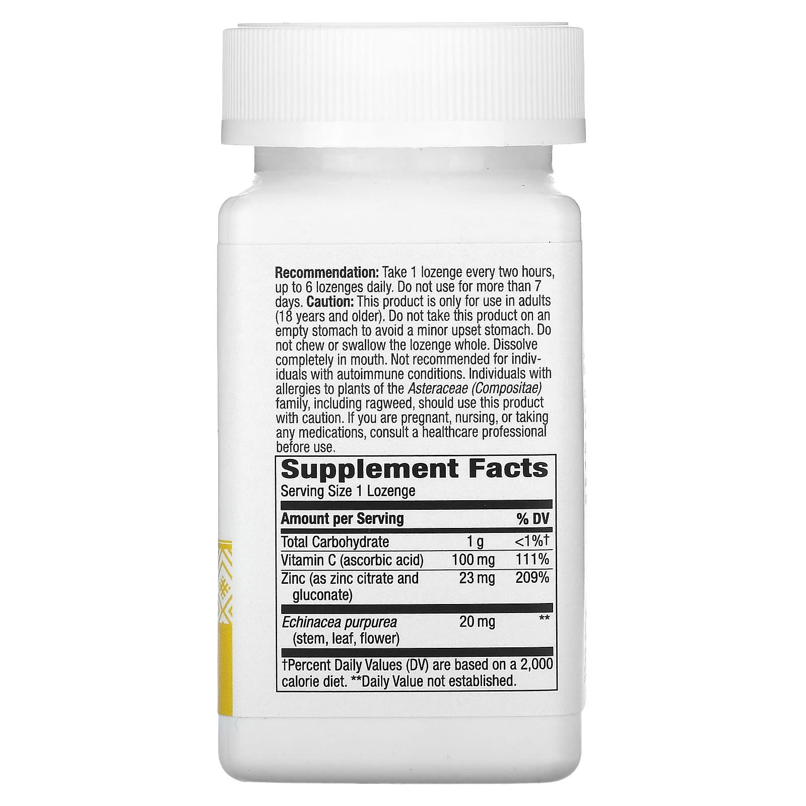 Nature’s Way, Zinc Lozenges, Wild Berry Flavored, 60 Lozenges UPC 033674410929 | Hilife Vitamins