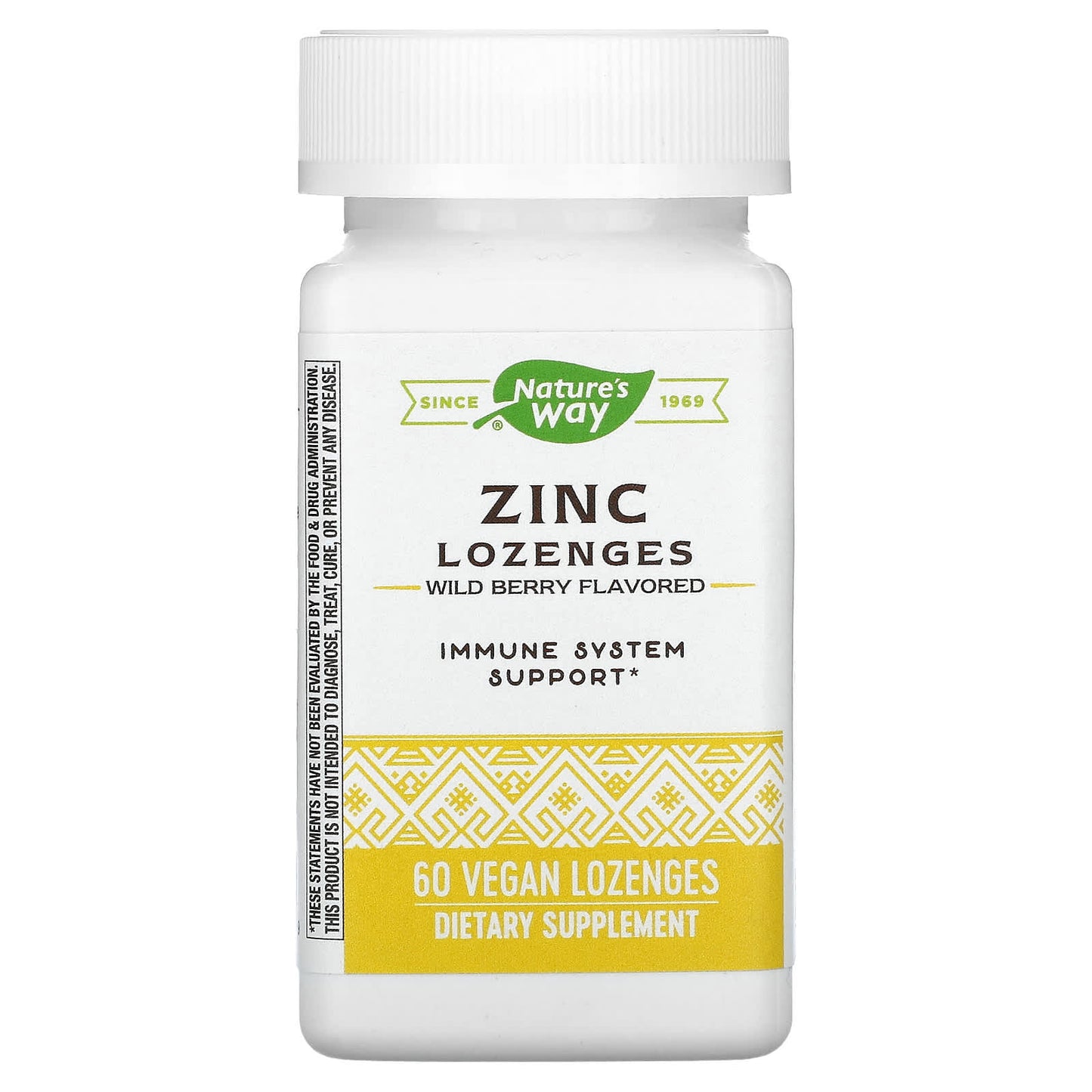 Nature’s Way, Zinc Lozenges, Wild Berry Flavored, 60 Lozenges UPC 033674410929 | Hilife Vitamins