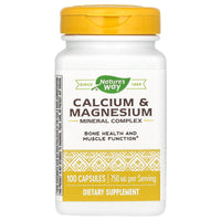 Nature’s Way, Calcium & Magnesium, 100 Capsules UPC 033674413104 | Hilife Vitamins