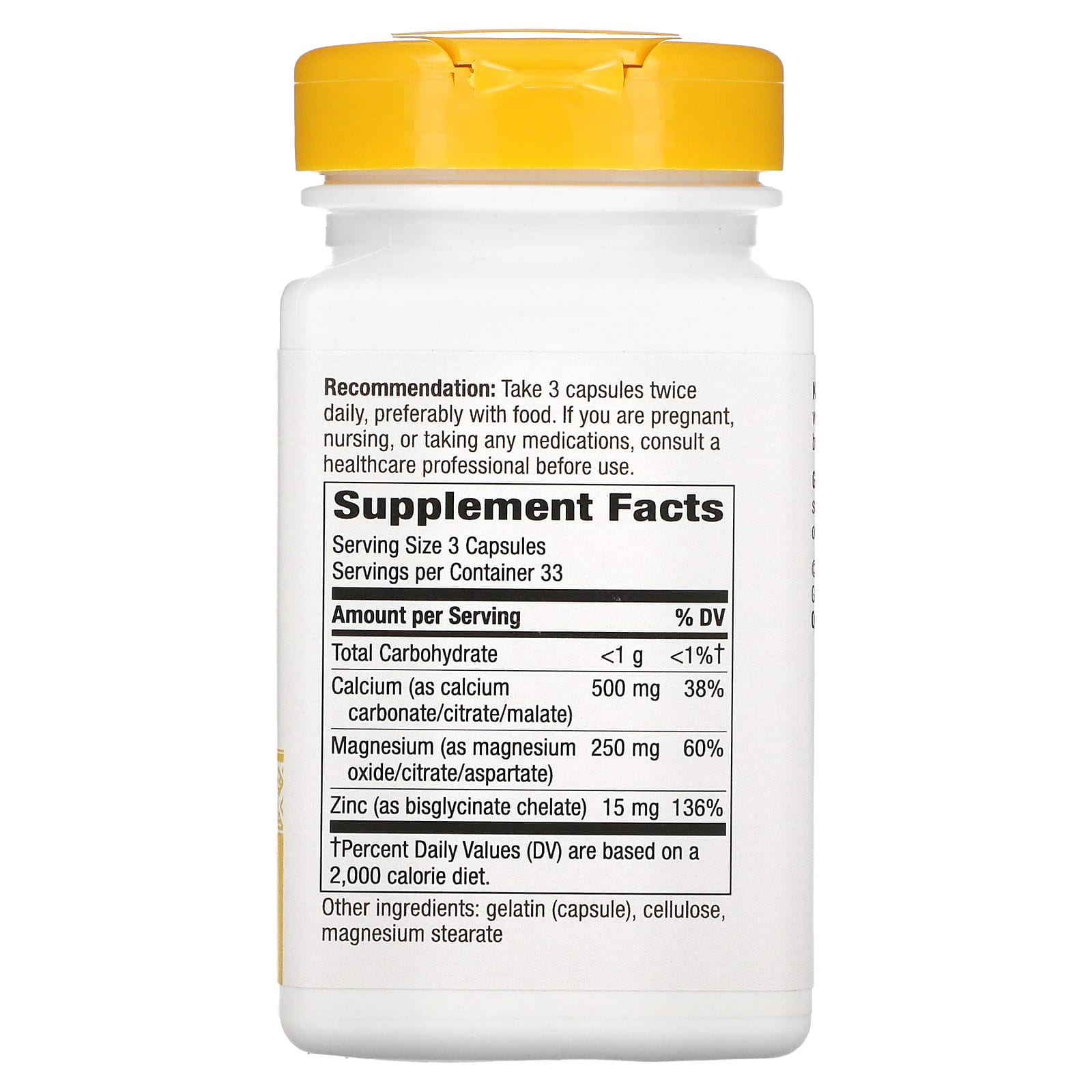 Nature’s Way, Calcium Magnesium & Zinc, 100 Capsules UPC 033674414101 | Hilife Vitamins
