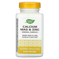 Nature’s Way, Calcium Magnesium & Zinc, 250 Capsules UPC 033674414118 | Hilife Vitamins