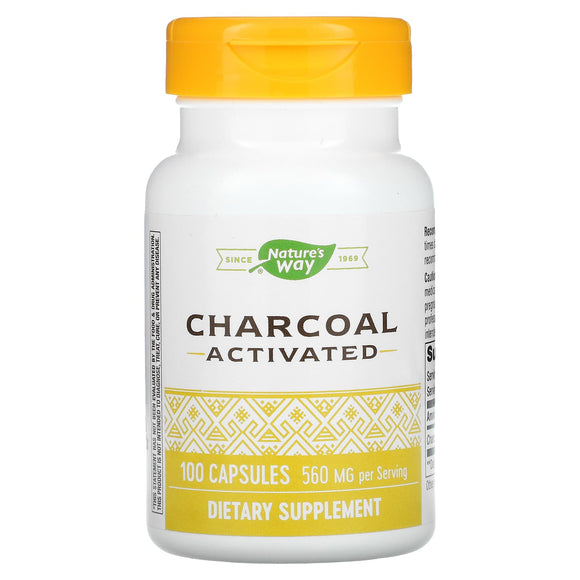 Nature’s Way, Activated Charcoal, 100 Capsules - 033674451717 | Hilife Vitamins