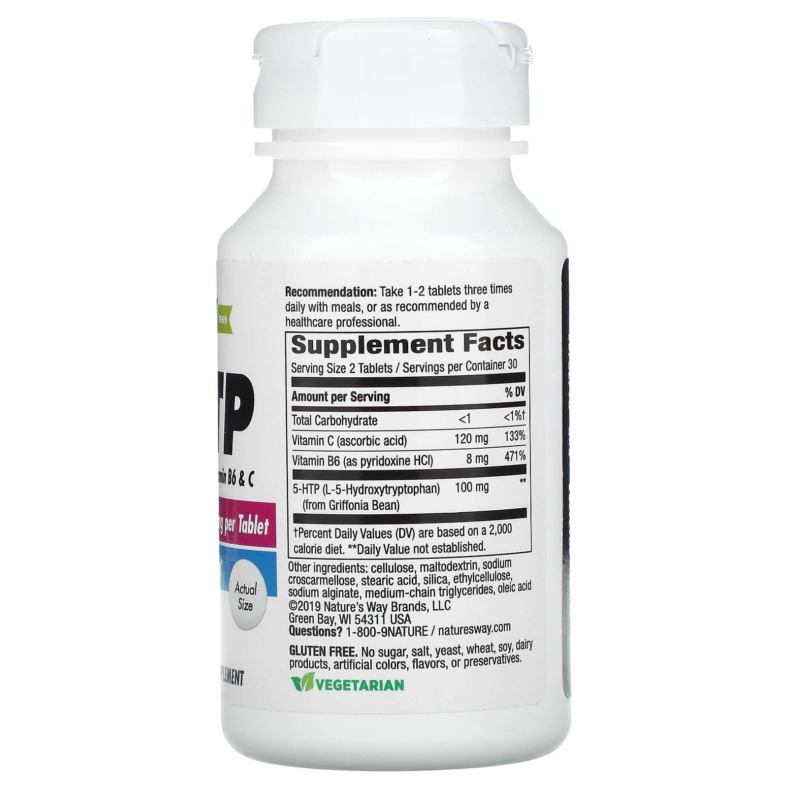 Nature’s Way, 5-Htp, 60 Tablets UPC 033674452509 | Hilife Vitamins