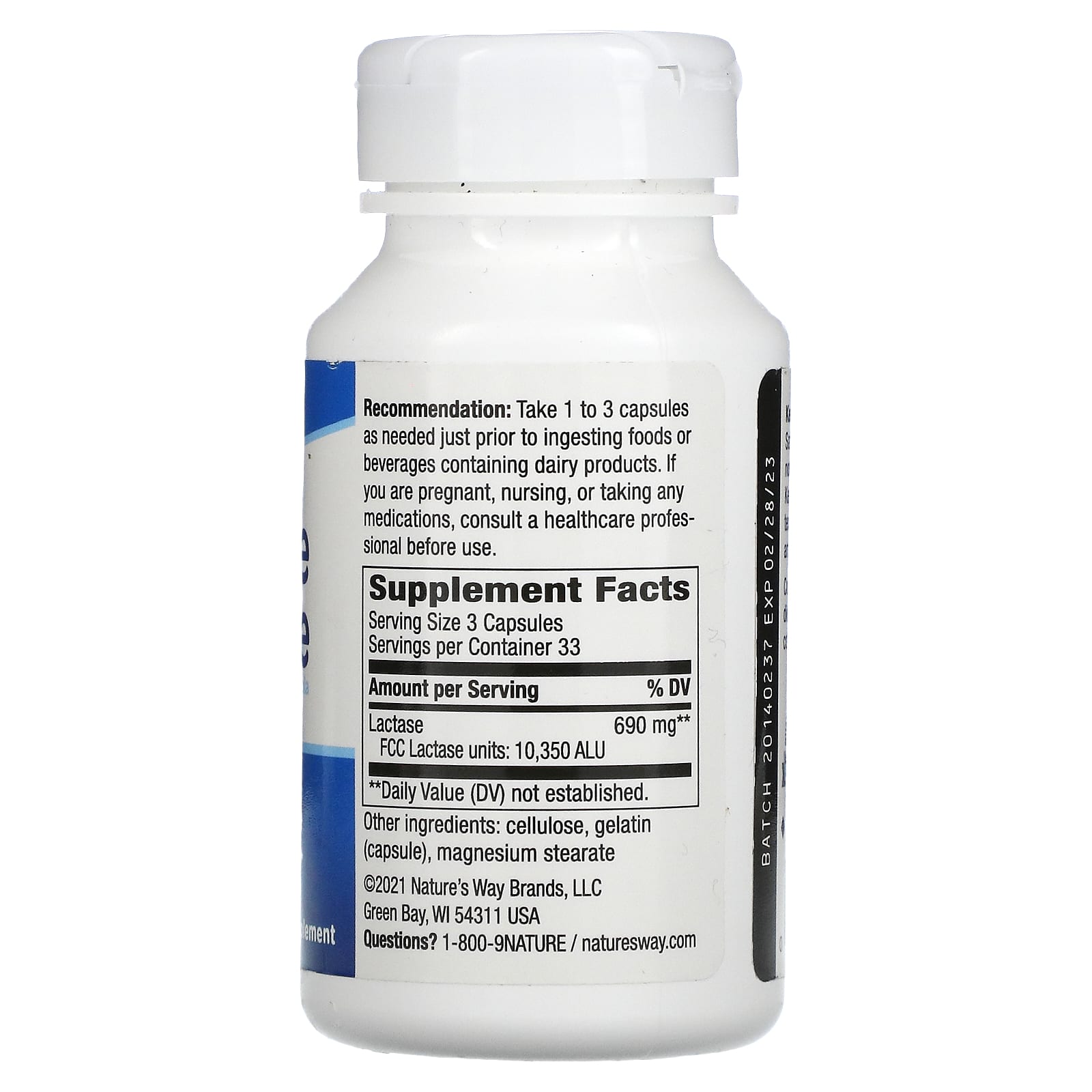 Nature’s Way, Lactase Enzyme, 100 Capsules UPC 033674471104 | Hilife Vitamins
