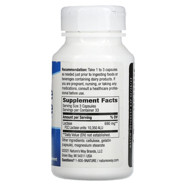 Nature’s Way, Lactase Enzyme, 100 Capsules UPC 033674471104 | Hilife Vitamins