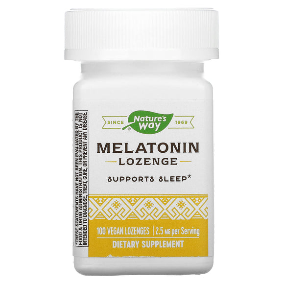 Nature’s Way, Melatonin Lozenge, 2.5 mg, 100 Lozenges - 033674491119 | Hilife Vitamins