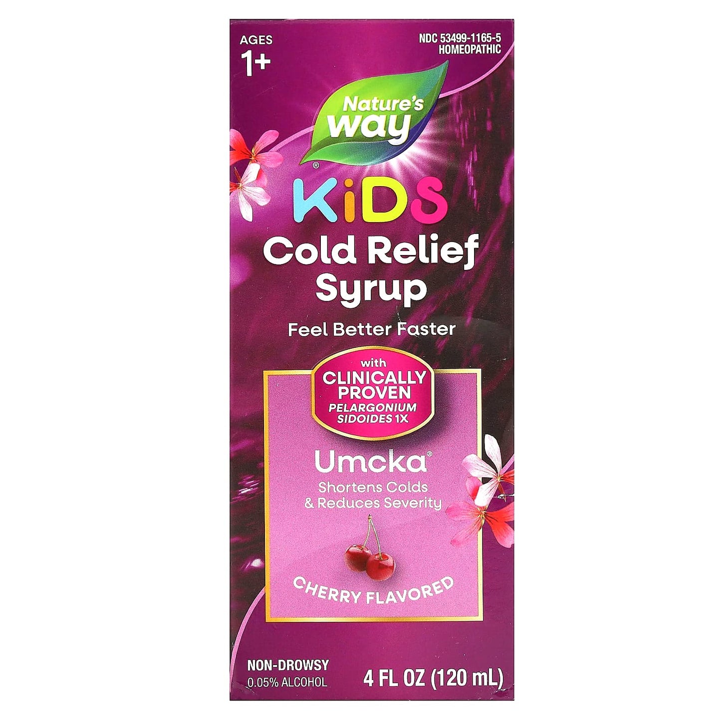 Nature’s Way, Umcka Childrens Cherry Syrup, 4 Oz UPC 033674601655 | Hilife Vitamins
