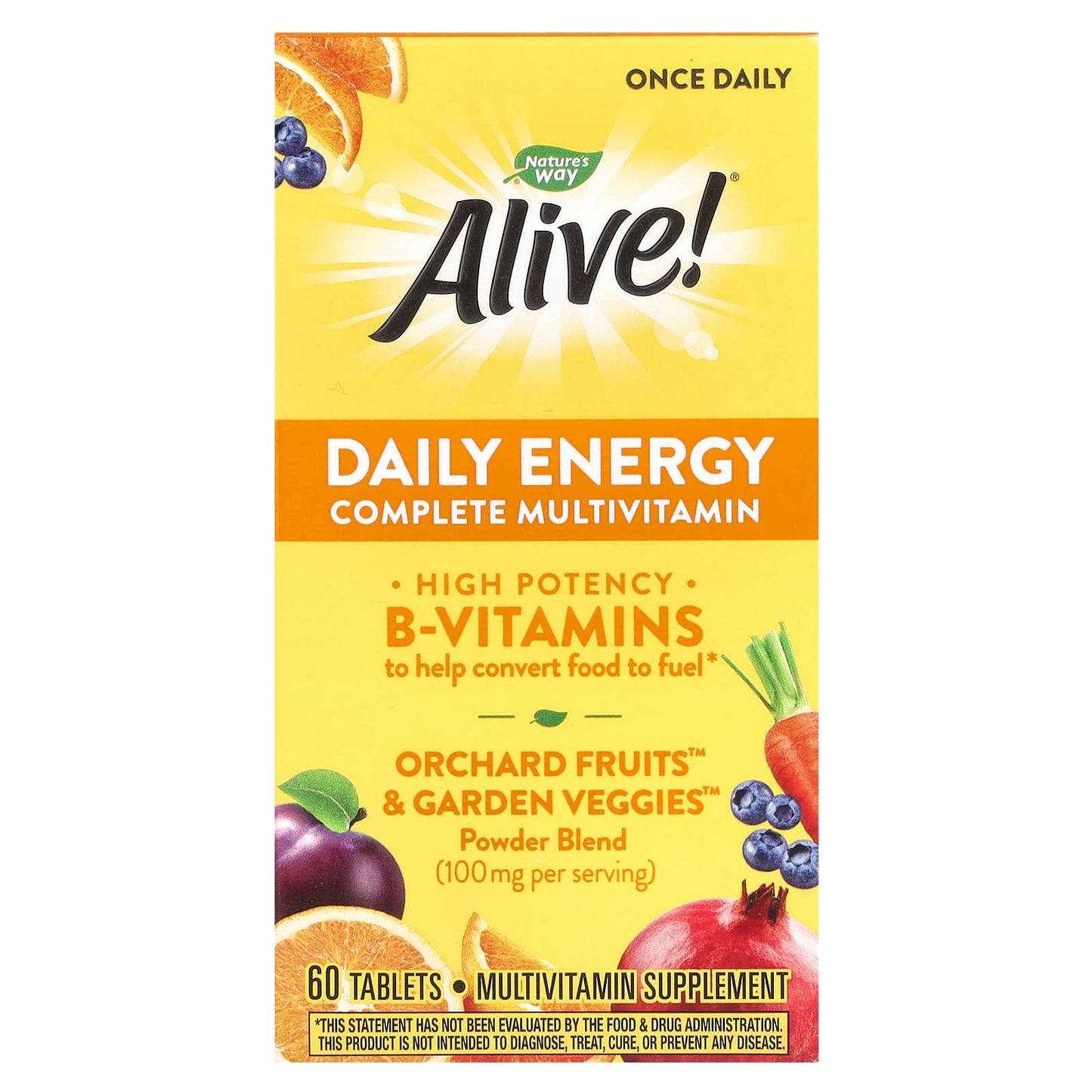 Nature’s Way, Alive! Daily Energy, 60 Tablets UPC 033674601921 | Hilife Vitamins