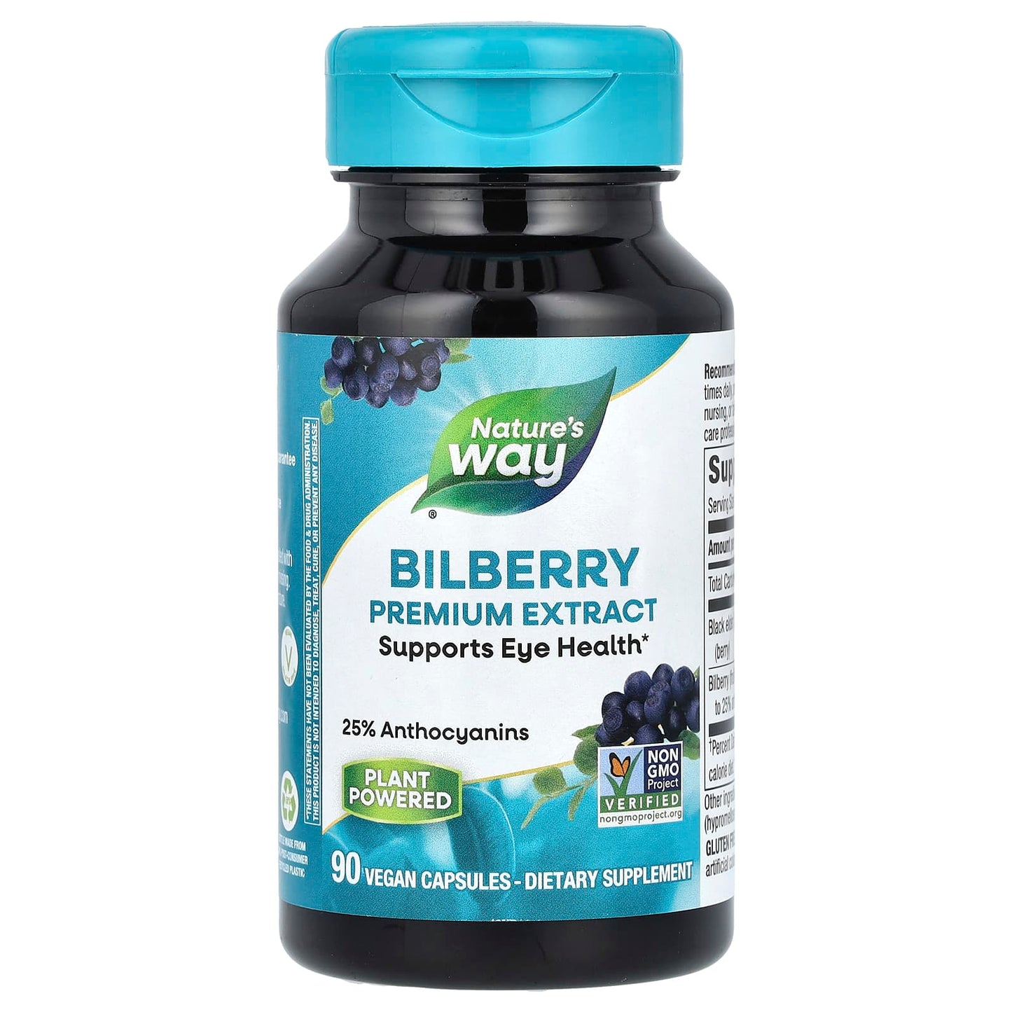 Nature’s Way, Bilberry Standardized Extract, 90 Vegetarian Capsules - 033674605103 | Hilife Vitamins