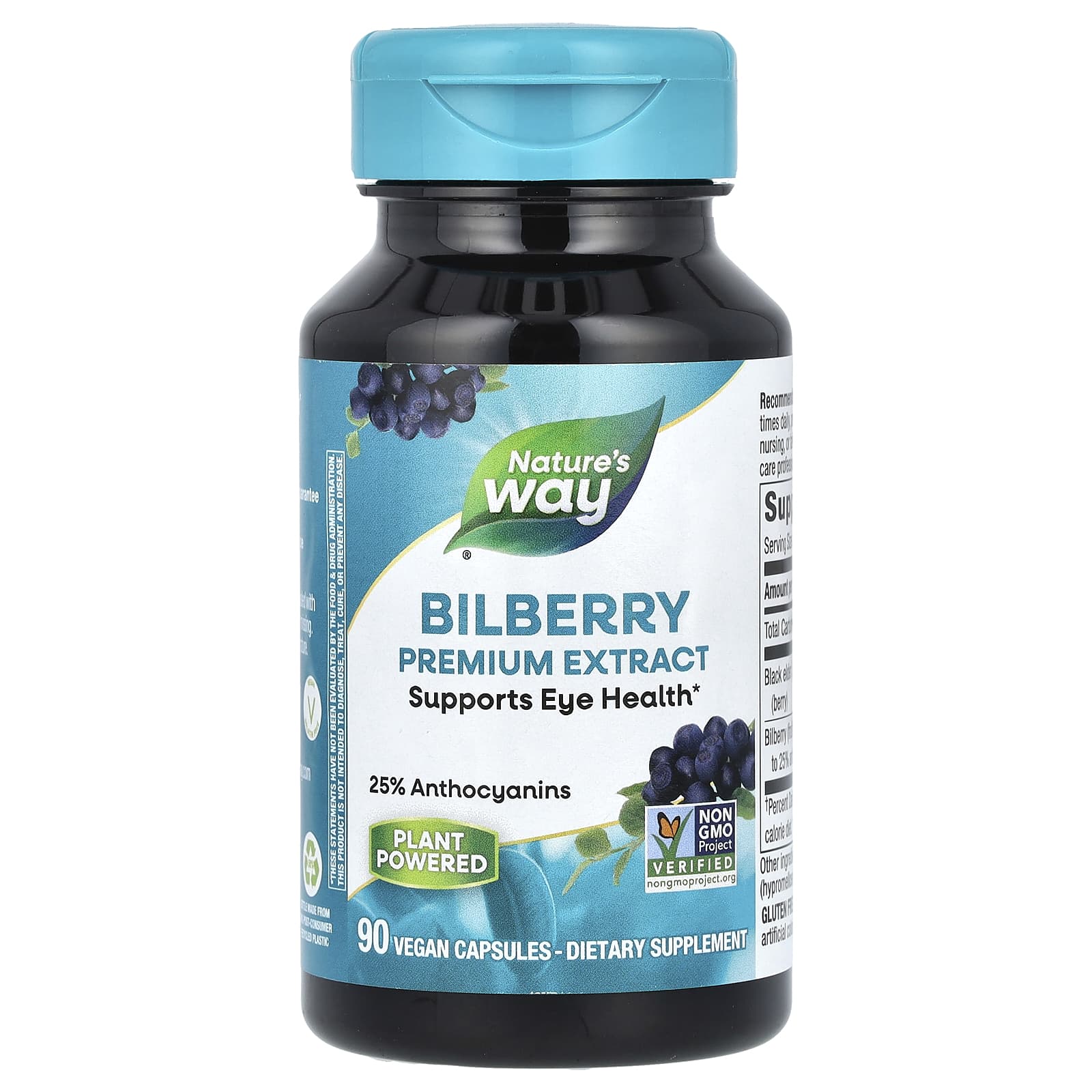 Nature’s Way, Bilberry Standardized Extract, 90 Vegetarian Capsules - 033674605103 | Hilife Vitamins