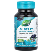 Nature’s Way, Bilberry Standardized Extract, 90 Vegetarian Capsules - 033674605103 | Hilife Vitamins