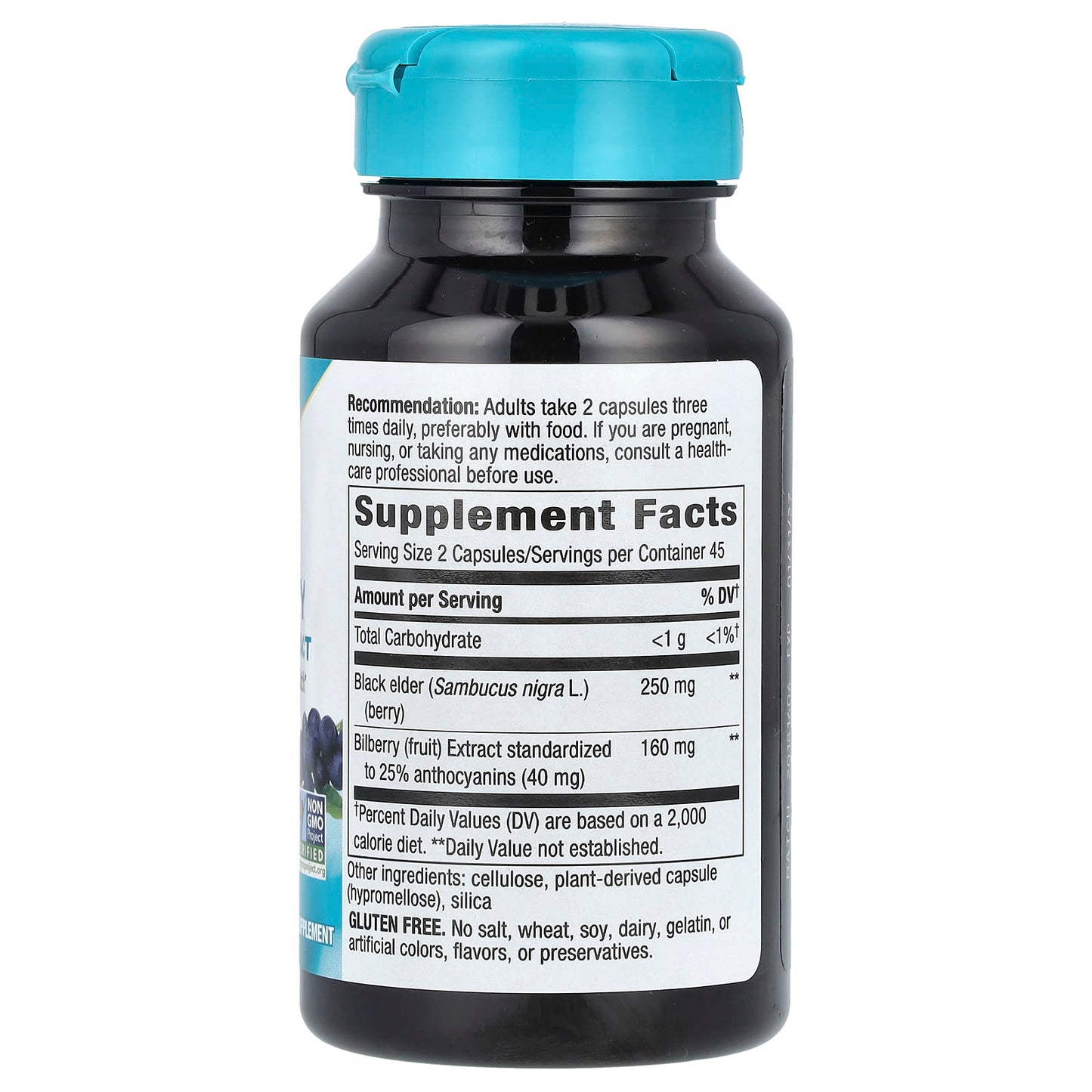 Nature’s Way, Bilberry Standardized Extract, 90 Vegetarian Capsules