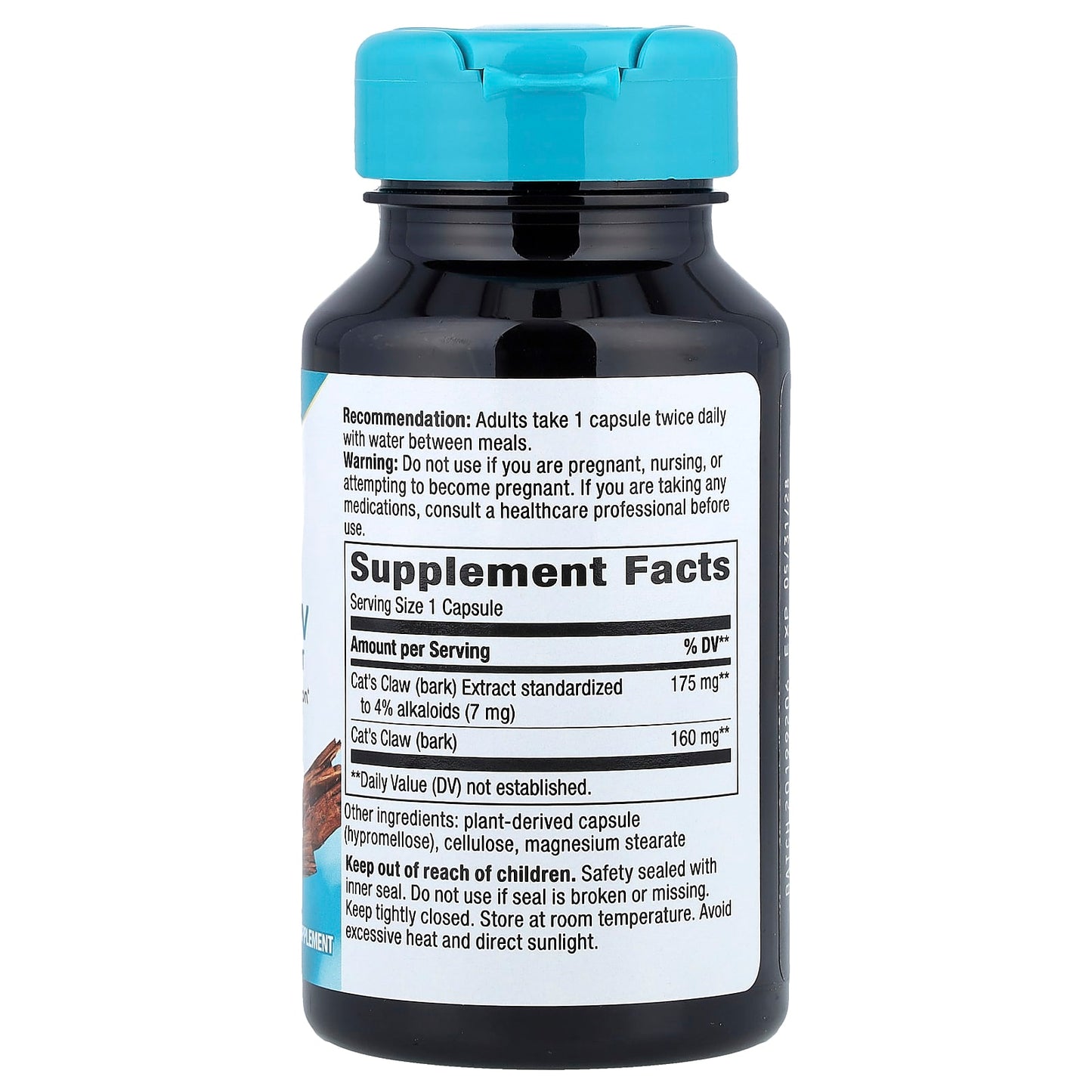 Nature’s Way, Cat's Claw Standardized Extract, 60 Vegetarian Capsules UPC 033674607008 | Hilife Vitamins