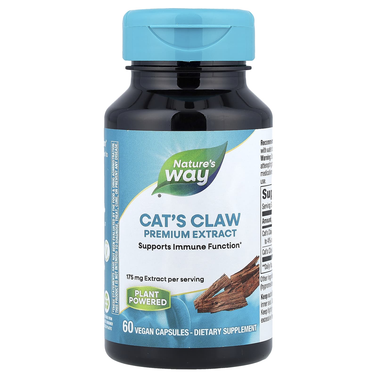 Nature’s Way, Cat's Claw Standardized Extract, 60 Vegetarian Capsules UPC 033674607008 | Hilife Vitamins
