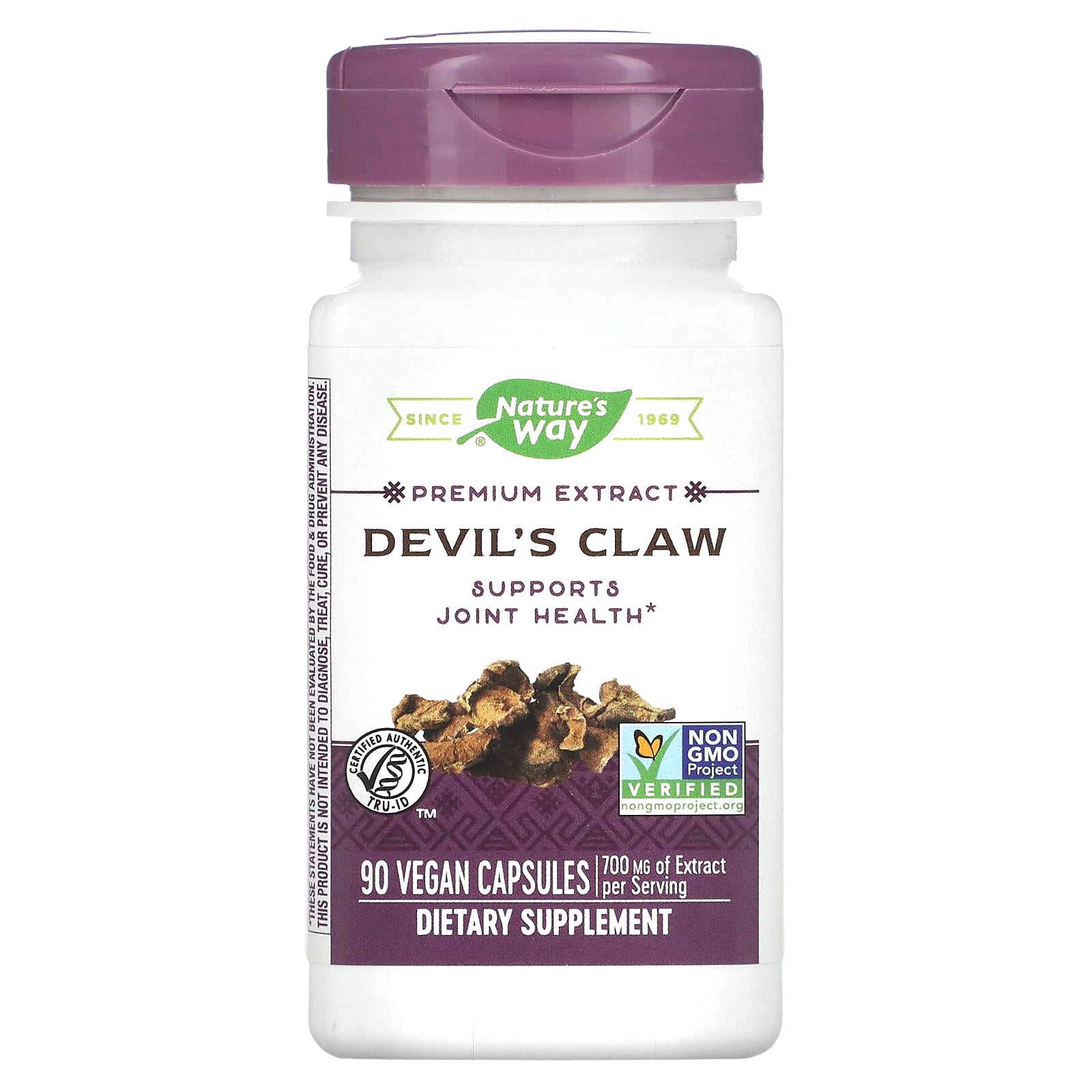 Nature’s Way, Devil's Claw Standardized Extract, 90 Vegetarian Capsules - 033674610008 | Hilife Vitamins