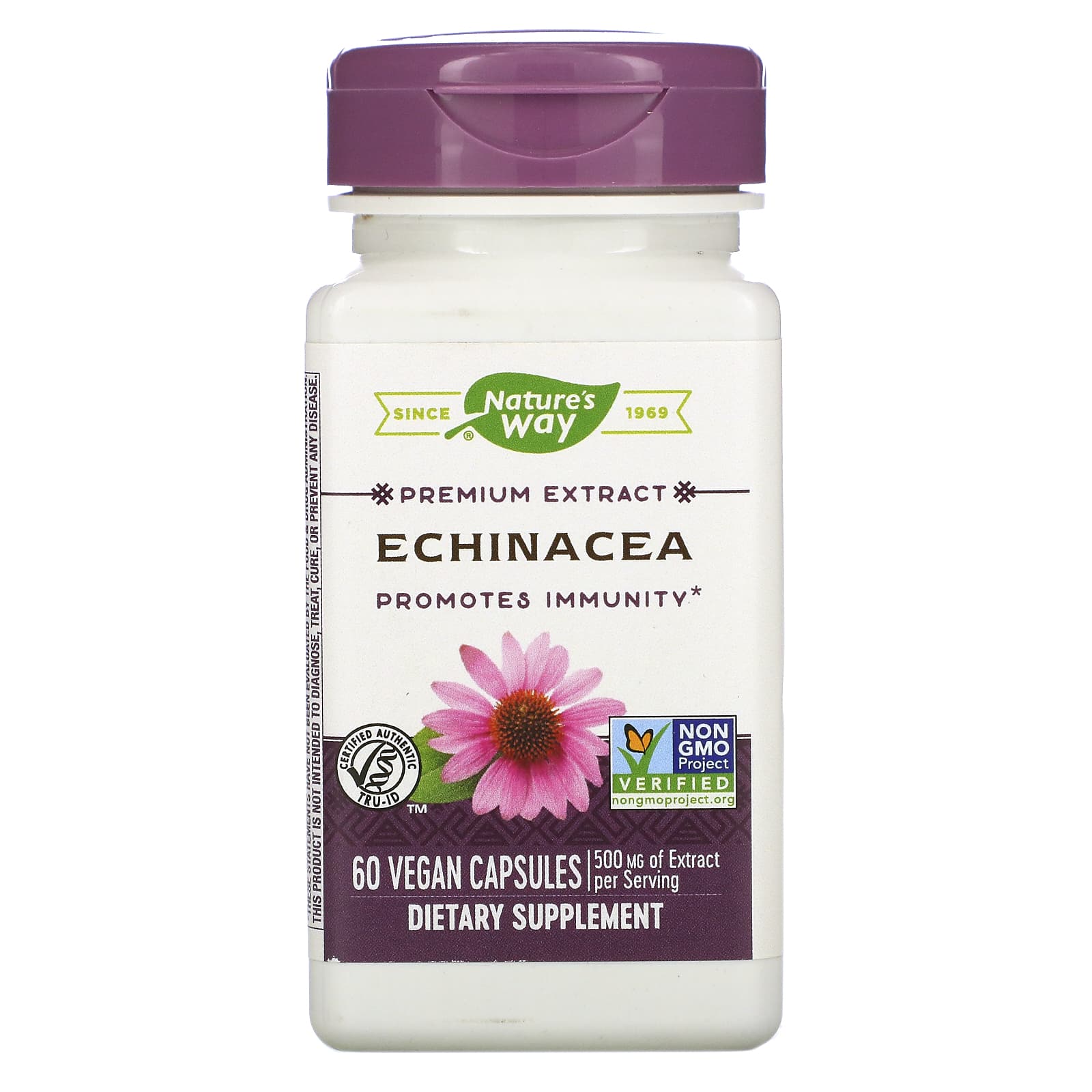 Nature’s Way, Echinacea Standardized Extract, 60 Vegetarian Capsules UPC 033674613009 | HiLife Vitamins