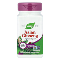 Nature’s Way, Ginseng Asian Standardized Extract, 60 Vegetarian Capsules UPC 033674617007 | Hilife Vitamins