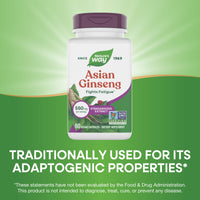 Nature’s Way, Ginseng Asian Standardized Extract, 60 Vegetarian Capsules UPC 033674617007 | Hilife Vitamins