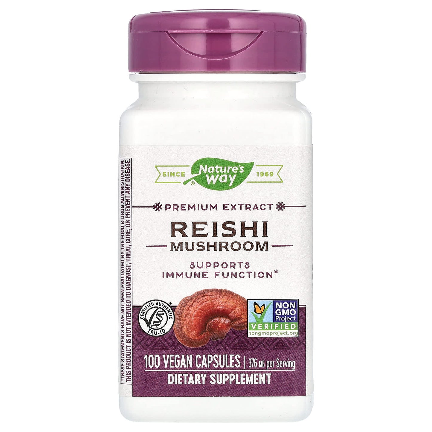 Nature’s Way, Reishi Extract, 100 Vegetarian Capsules UPC 033674627006 | Hilife Vitamins