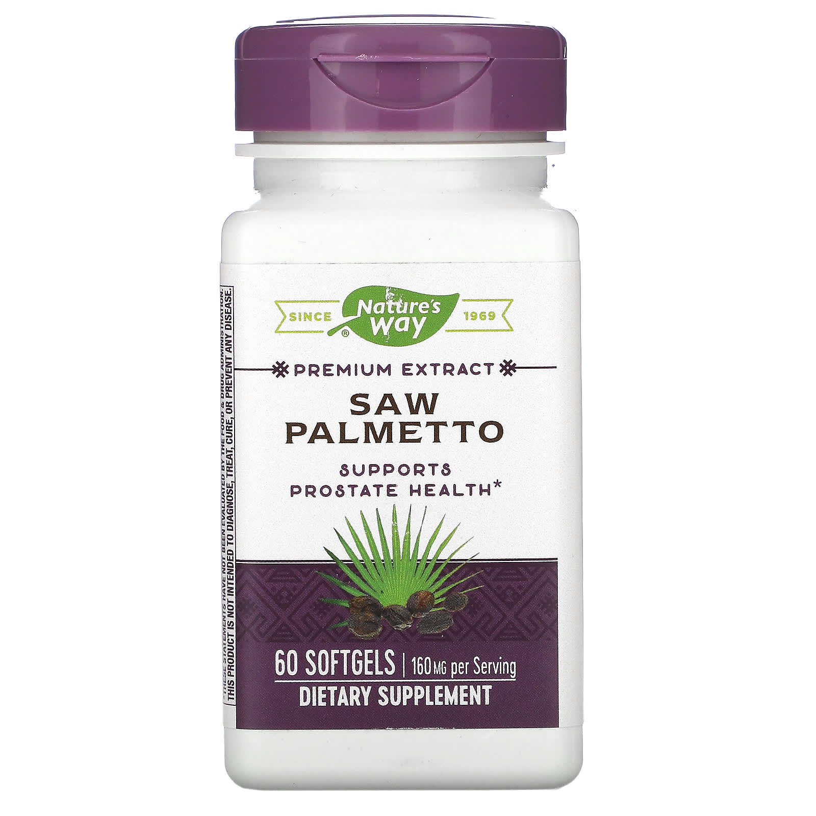 Nature’s Way, Saw Palmetto Standardized Extract, 60 Softgels - 033674628003 | Hilife Vitamins