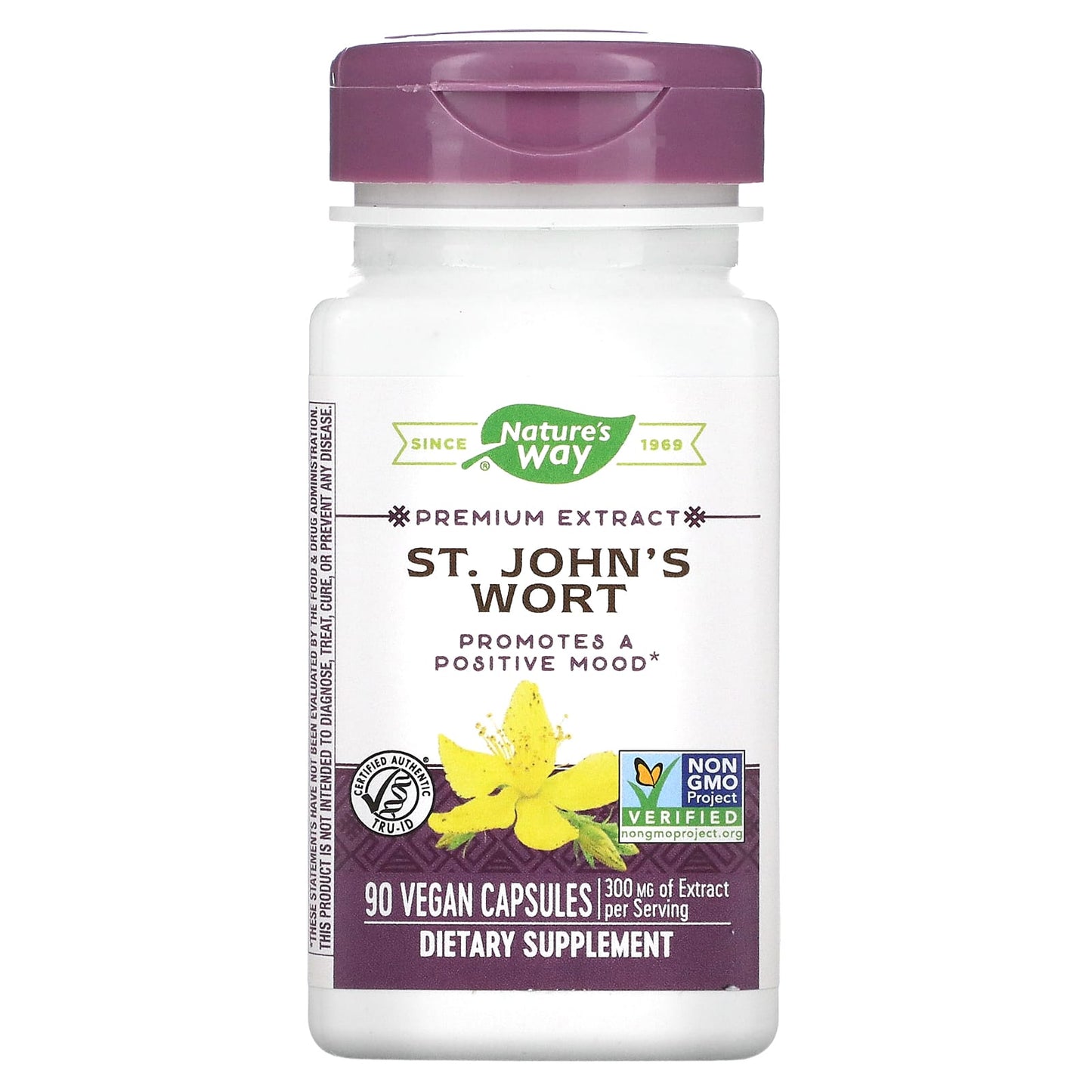 Nature’s Way, St. John's Wort Standardized Extract 0.3% Hypericin, 90 Vegetarian Capsules UPC 033674630006 | Hilife Vitamins