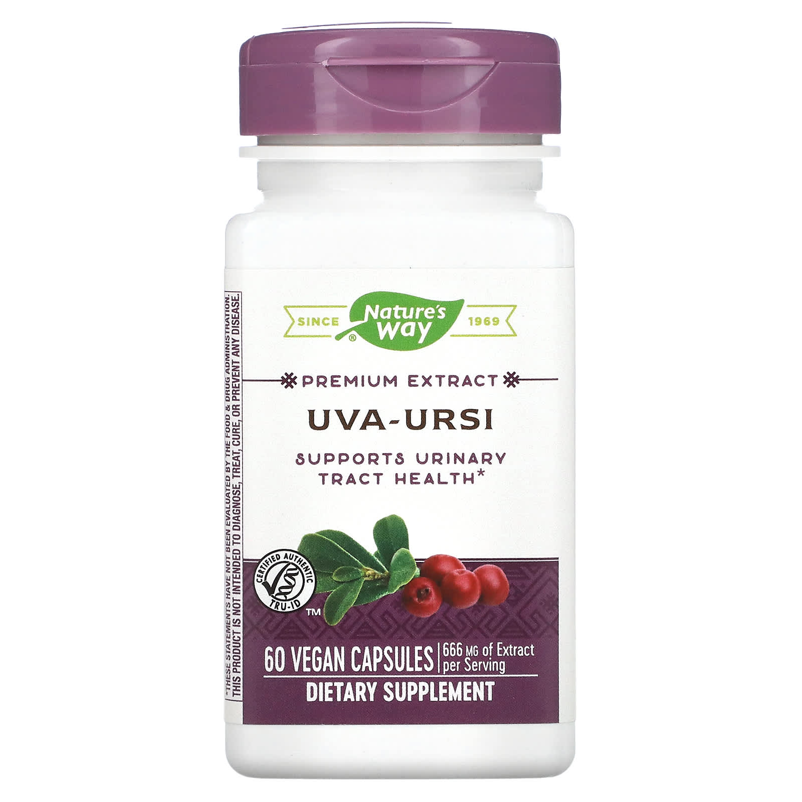 Nature’s Way, Uva Ursi Standardized Extract, 60 Vegetarian Capsules UPC 033674633007 | HiLife Vitamins