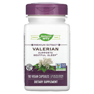 Nature’s Way, Valerian Standardized Extract, 90 Vegetarian Capsules - 033674634004 | Hilife Vitamins