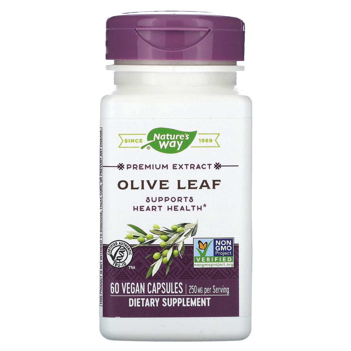 Nature’s Way, Olive Leaf Standardized Extract, 60 Vegetarian Capsules UPC 033674640005 | Hilife Vitamins