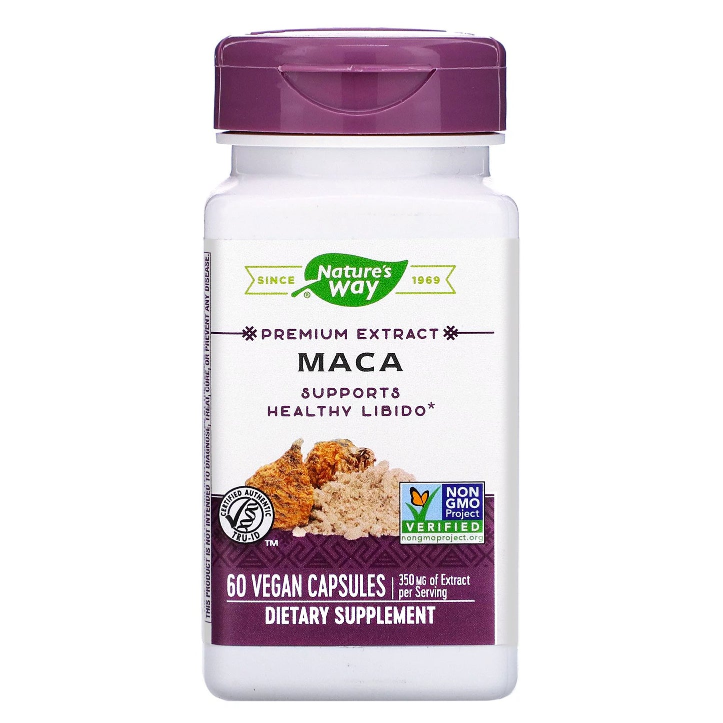 Nature’s Way, Maca Standardized Extract, 60 Vegetarian Capsules UPC 033674642009 | Hilife Vitamins