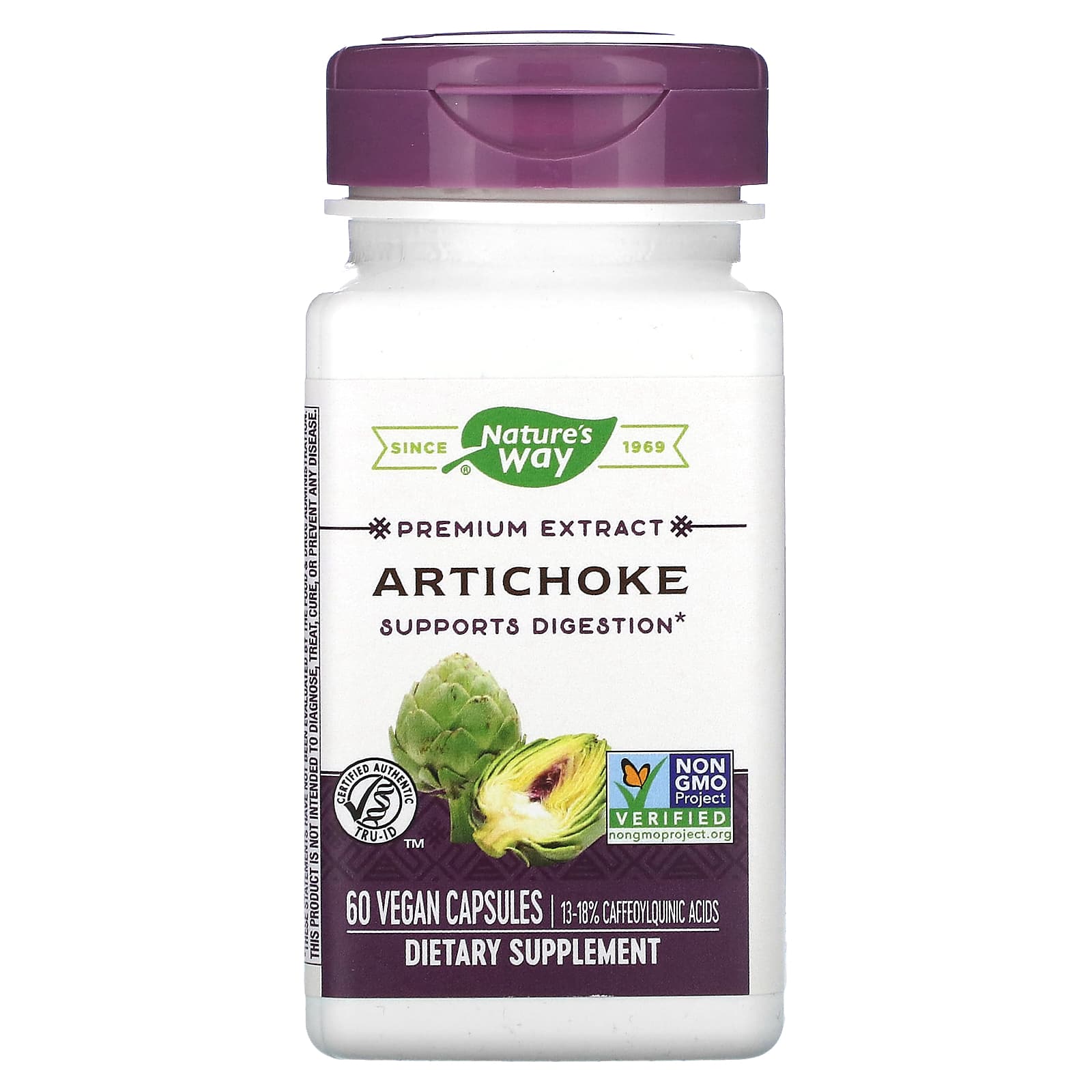 Nature’s Way, Artichoke Standardized Extract, 60 Vegetarian Capsules UPC 033674646007 | Hilife Vitamins